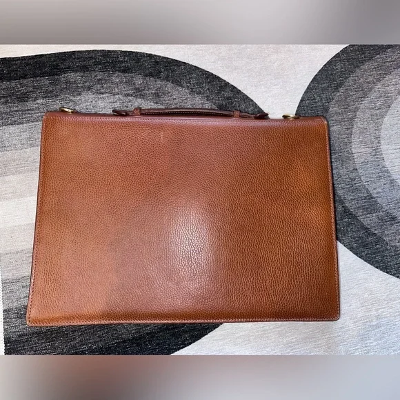 BALLY Vintage Italian Leather Briefcase Cognac Executive Lock Case - Collector - Picture 11 of 15